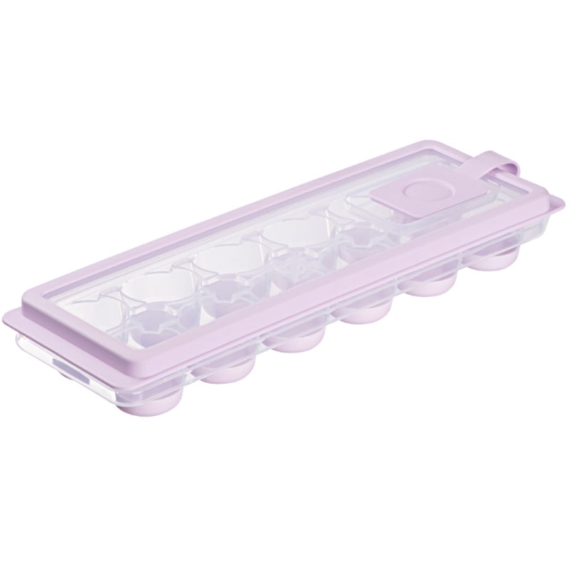 Ardesto Ice tray with lid Fresh Cylinder, 27х9.5х3.8cm, silicone, plastic, lilac