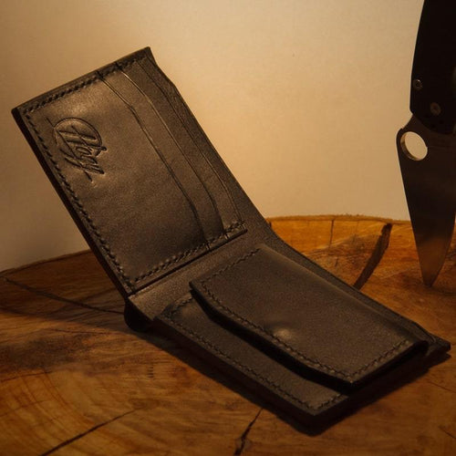 ხელნაკეთი ნატურალური ტყავის საფულე Hogy HG-52 Handmade Leather Wallet