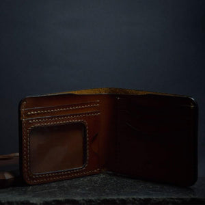 ხელნაკეთი ნატურალური ტყავის საფულე Hogy HG-60 Handmade Leather Wallet