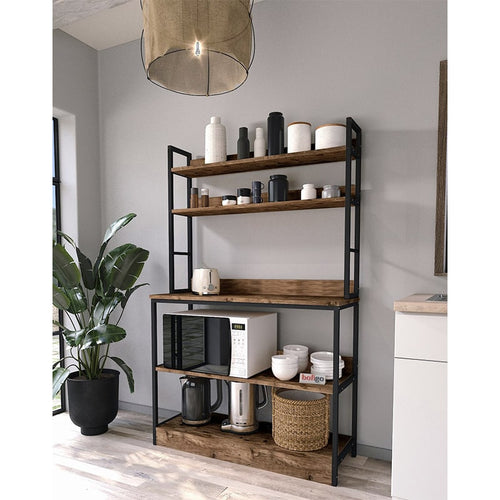 სამზარეულოს თარო მუქი ხის ფაქტურით (562)