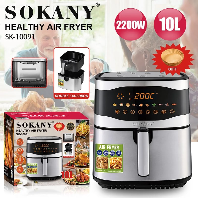 აეროგრილი 10ლ Sokany SK-10091