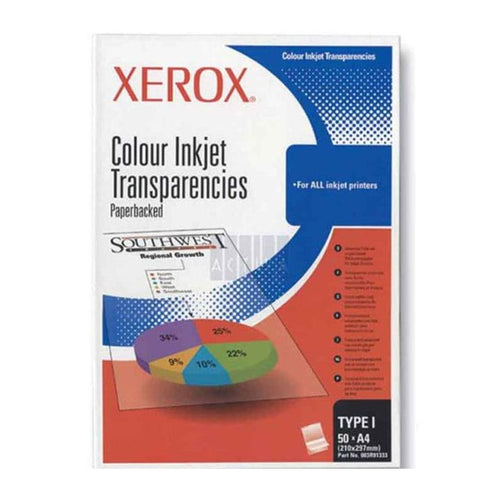 ქსეროქსის ქაღალდი Xerox Color InkJet Transparencies A4 TYPE L 003R91333