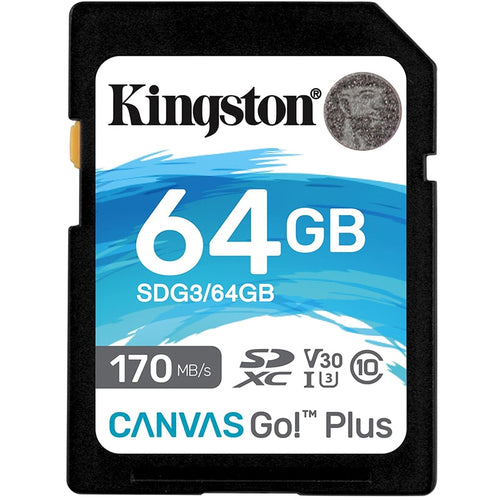 მეხსიერების ბარათი Kingston 64GB SDXC Canvas Go! Plus (SDG3/64GB)