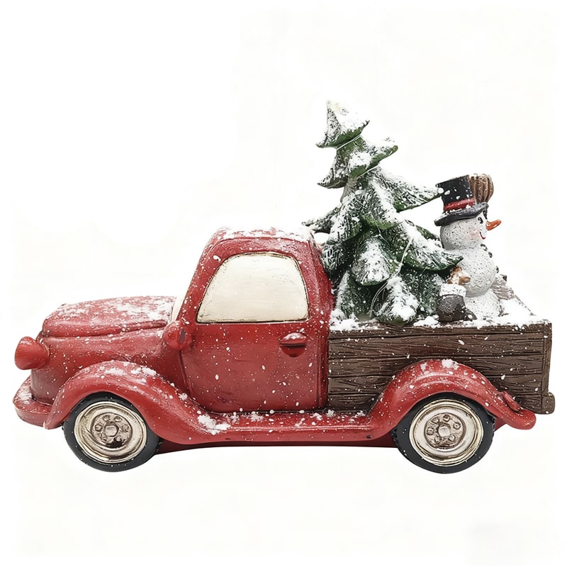 საახალწლო დეკორატიული სათამაშო - მანქანა ნაძვის ხით OEM GM8326