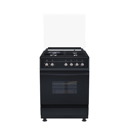 გაზქურა ALNEO 6080 BLACK 4 GAZ FFD