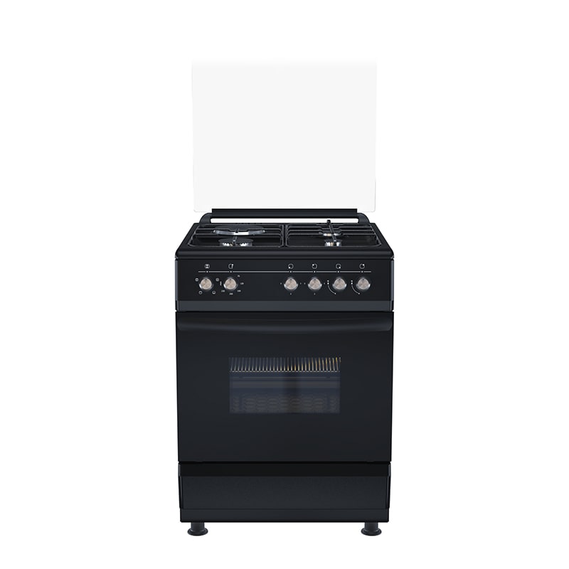 გაზქურა ALNEO 6080 BLACK 4 GAZ FFD