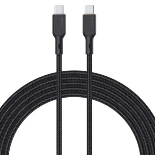 USB კაბელი Aukey CB-KCC101 Nylon Braided 100W Silicone PD Charge Cable 1M - Black
