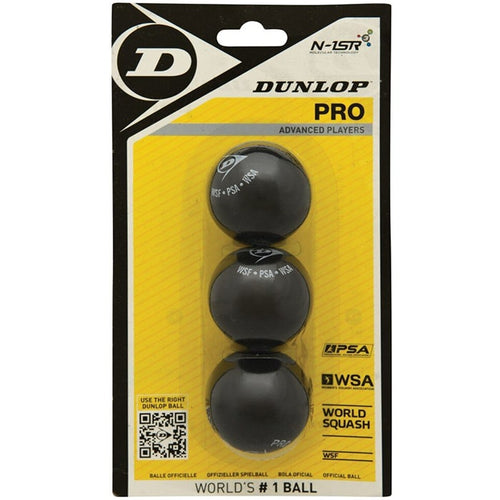 სქვოშის ბურთი 3ც Dunlop PRO 2YellowDot 3 blister