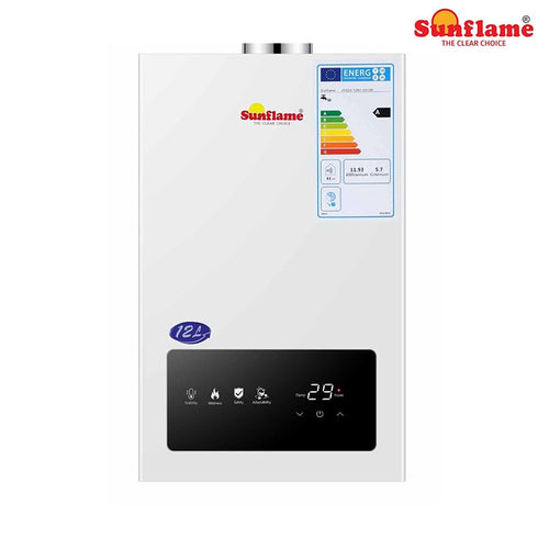 ორკამერიანი გაზის წყლის გამაცხელებელი საკვამურით Sunflame 101630