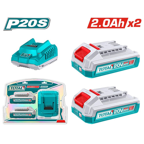 აკუმულატორი 20 V 2.0 AH TOTAL TFBCPK1222