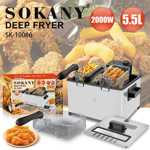 ფრის აპარატი 5.5 ლ SOKANY SK-10086