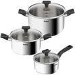 უჟანგავი ფოლადის ქვაბების ნაკრები TEFAL Pot Set 16/20/24cm B925S655