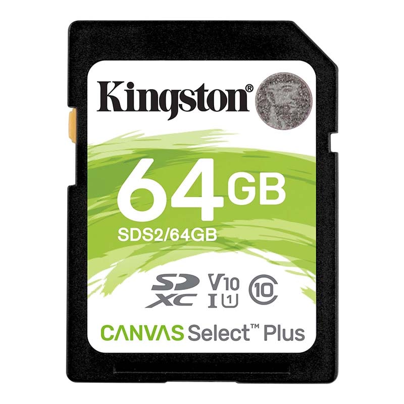 მეხსიერების ბარათი Kingston 64GB SDHC Canvas Select Plus (SDS2/64GB)