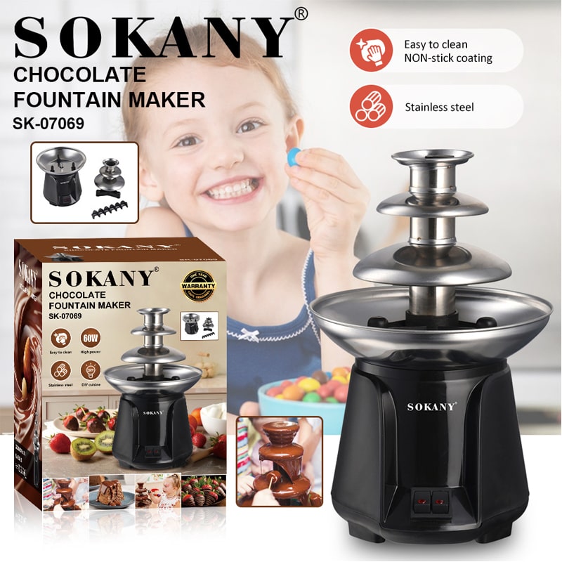 3 დონიანი შოკოლადის ფანტანი Sokany SK-07069