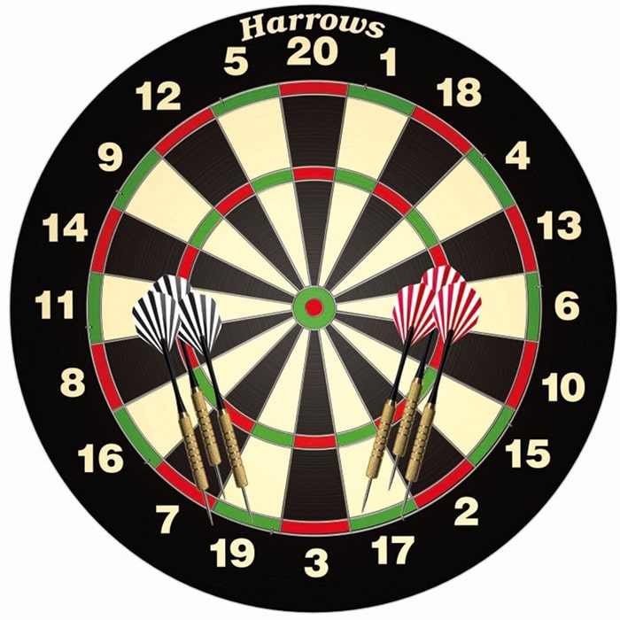 დარტსის დაფა და დარტსი BRISTOWS FAMILY DART GAME BOARD – ყიდვა ყველაზე ...