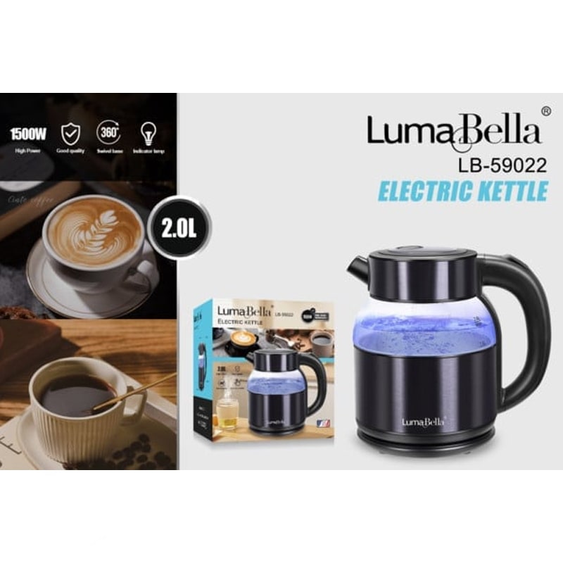 მინის ელექტრო ჩაიდანი LumaBella LB-59022