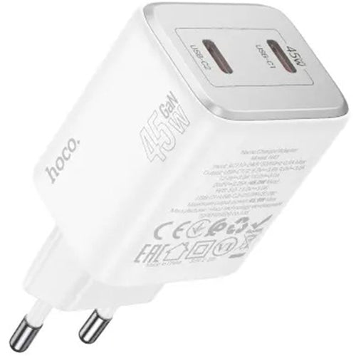 დამტენი Hoco N42 Elogiado dual-port PD45W (2C) charger white
