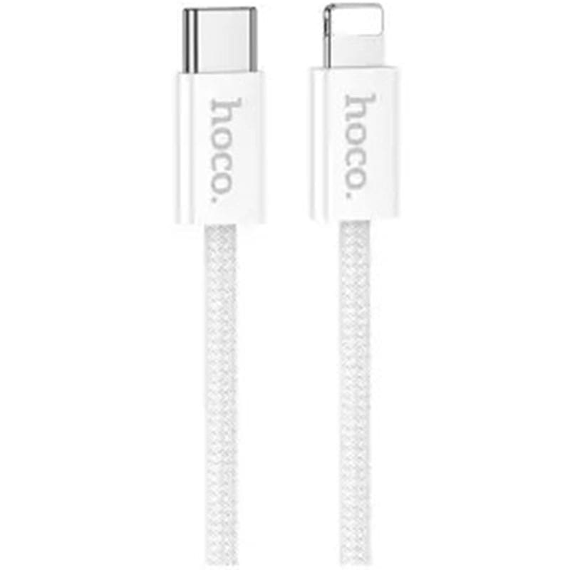 USB კაბელი Hoco DU43 27W PD charging data cable Type-C to lightning (1M) White