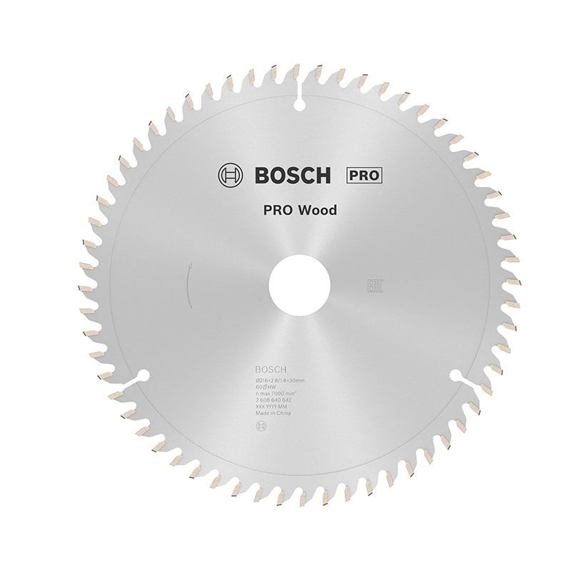 ცირკული ხერხის საჭრელი დისკი 216x2,8x30მმ-60T BOSCH 2608640642