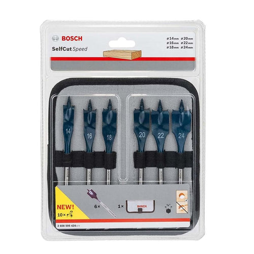 ხის ბურღების კომპლექტი 6ც. SelfCut Spade drill bit BOSCH 2608595424