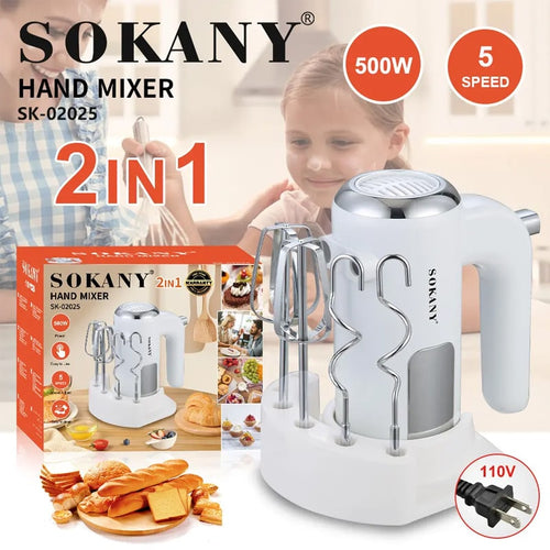 5 სიჩქარიანი მიქსერი სადგამით Sokany SK-02025
