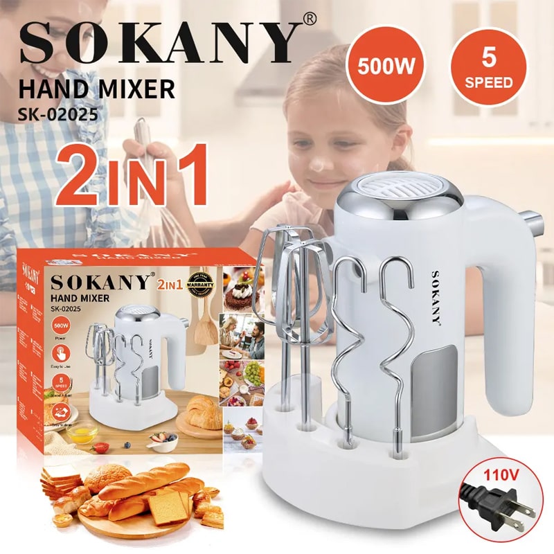 5 სიჩქარიანი მიქსერი სადგამით Sokany SK-02025