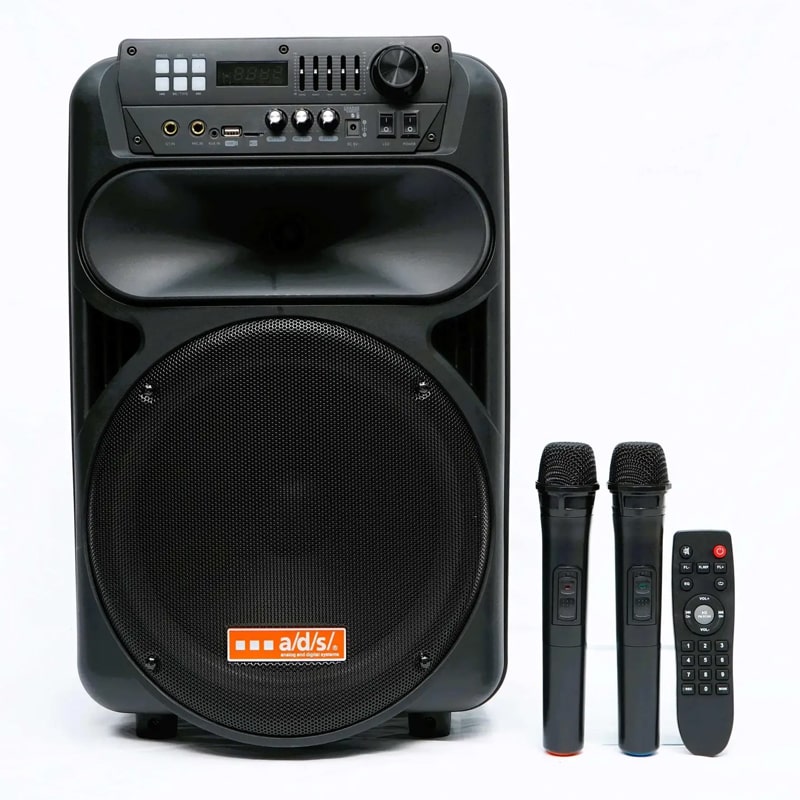 Bluetooth დინამიკი 2 მიკროფონით და დისტანციური მართვით ADS TEB12D