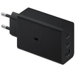 სწრაფი დამტენი Samsung 65W Wall Charger 2xUSB-C (EP-T6530NBEGRU)