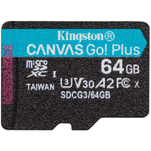 მეხსიერების ბარათი Kingston 64GB SDXC Canvas Go Plus (SDCG3/64GBSP)