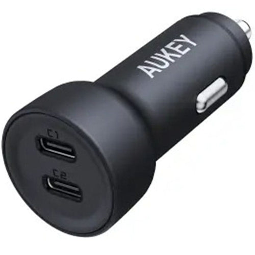 მანქანის დამტენი Aukey 65W CC-Y23 Enduro Type-C Dual 2-Port Car Charger - Gray