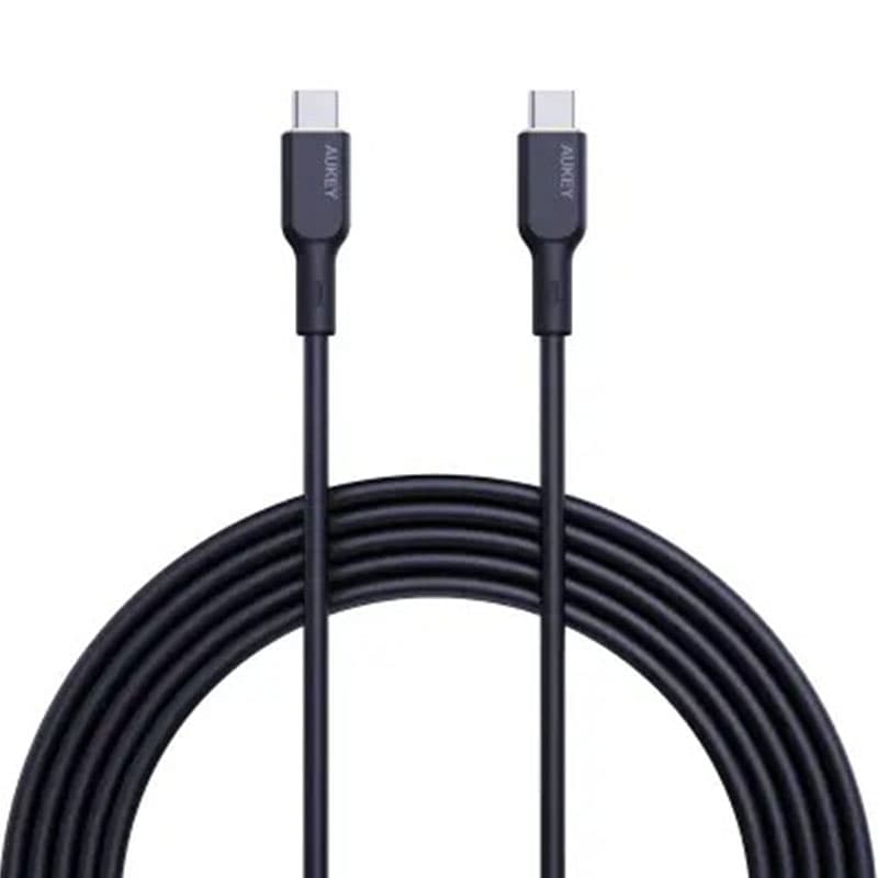 USB კაბელი Aukey CB-SCC102 Circlet Blink 100W Silicone PD Charge Cable 1.8M - Black