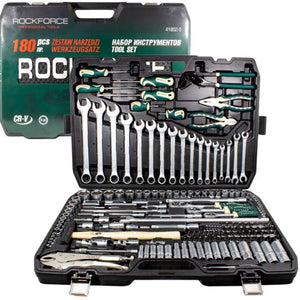 180 ნაჭრიანი ხელსაწყოების ნაკრები RockForce RF-41802-5(New)