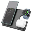 უსადენო დამტენი Hoco CQ2 Flash folding 3-in-1 wireless fast charger (SAM Watch)