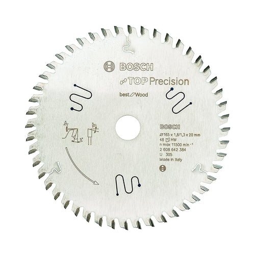ხერხის პირი 165x20x1.8მმ 48T BOSCH 2608642384