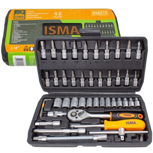 46 ნაჭრიანი ხელსაწყოების ნაკრები ISMA 2462-5