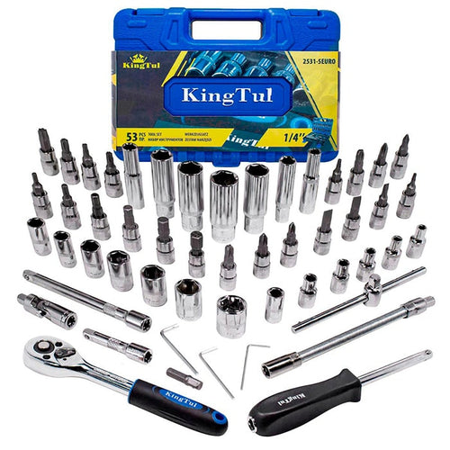 53 ნაჭრიანი ხელსაწყოების ნაკრები KINGTUL KT-2531-5 EURO