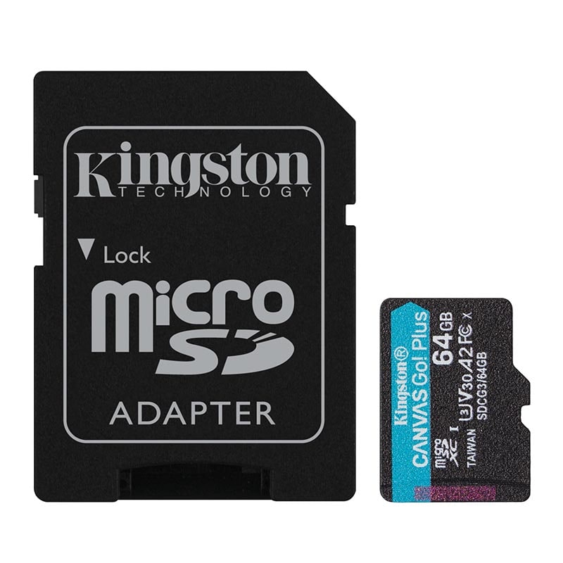 მეხსიერების ბარათი Kingston 64GB SDXC Canvas Go! Plus SDCG3/64