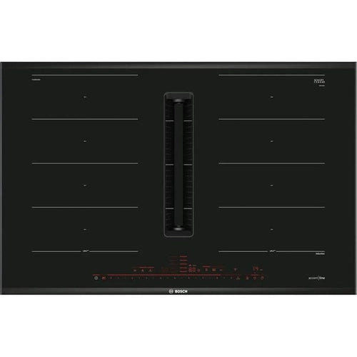 ჩასაშენებელი ინდუქციური ქურის ზედაპირი BOSCH Accent Line hobs with integrated extractor hood PXX895D66E