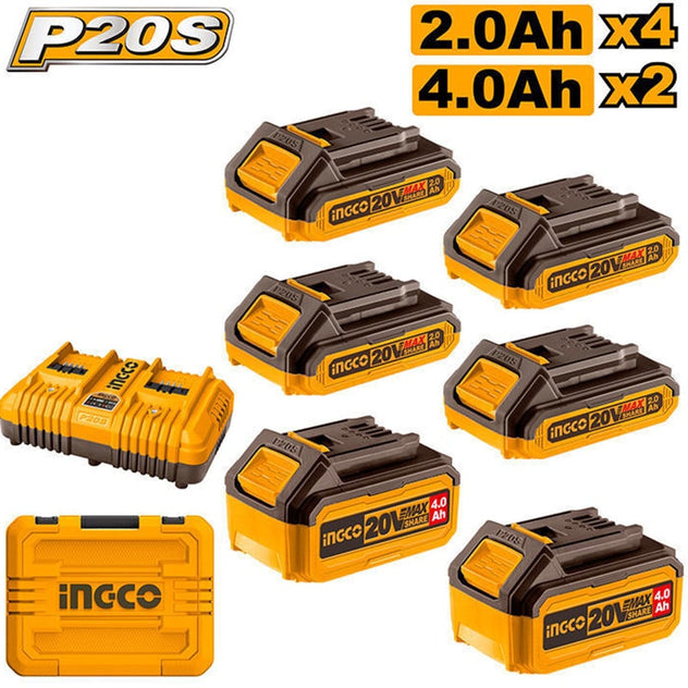 დამტენის და ელემენტის 6ც კომპლექტი Proline INGCO (COSLI230701)