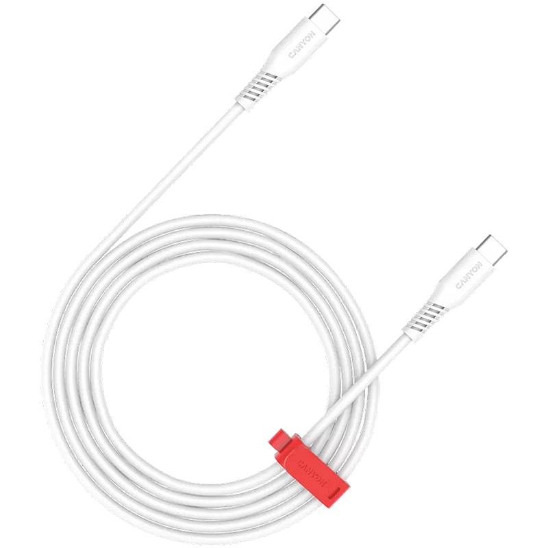 კაბელი Canyon USB-C to USB-C 60W Cable (1.2m) - White CNS-CC60SC12W