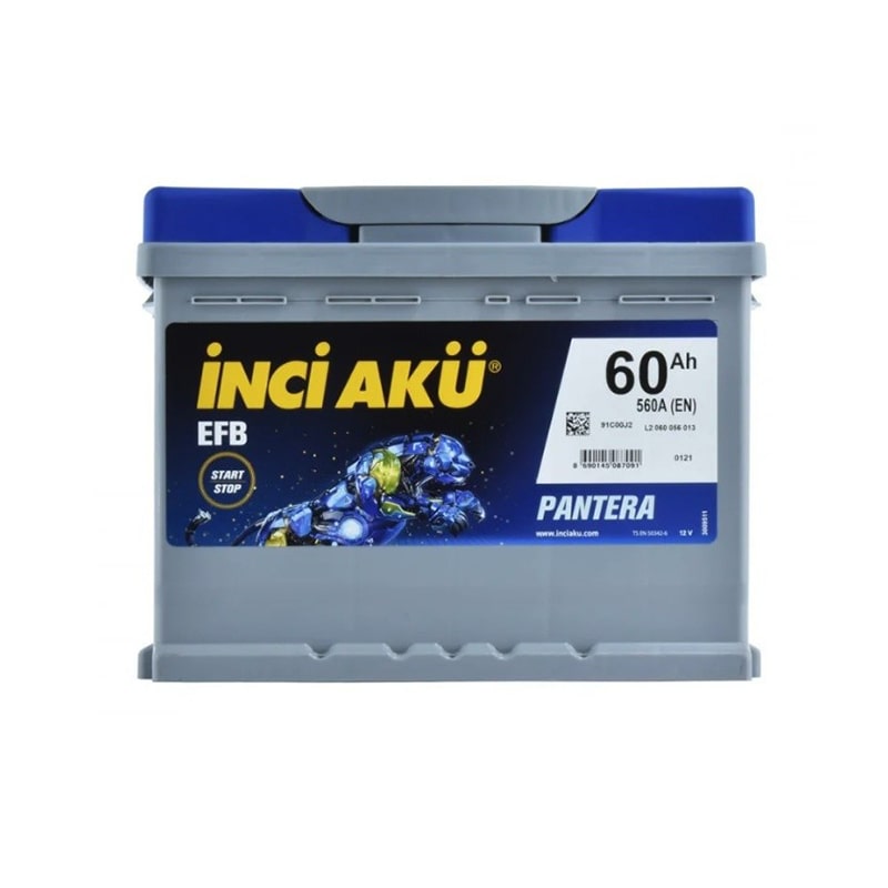 ავტომობილის აკუმულატორი 60ამპ DIN L2 EFB INCI 1012488