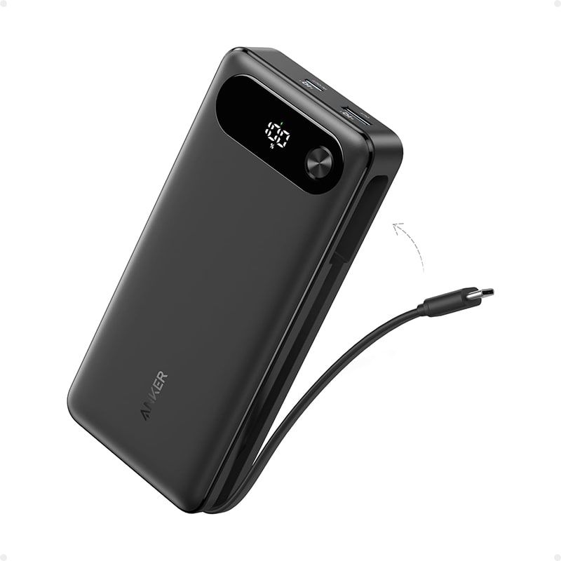 ფოვერბანკი Anker Power Bank (20K, 87W, Built-In USB-C Cable) B2B - UN (excluded CN, Europe) Black Iteration 1