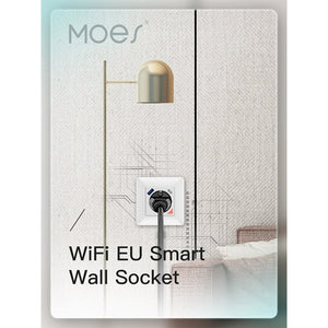 ჭკვიანი როზეტი Moes WK-Y-EU-1U1C-WH-EN