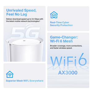 Wi-Fi როუტერი TP-Link Deco X50-5G(1-pack) 5G AX3000