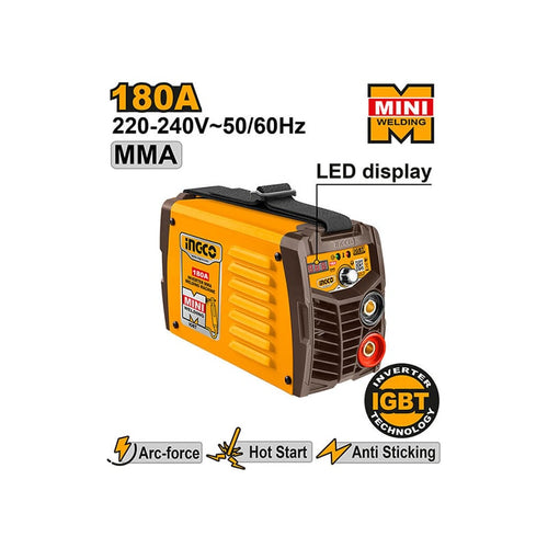 შედუღების აპარატი 180A (ლითონის) INGCO ING-MMA18058