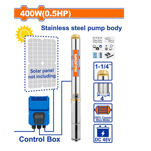 მზის სისტემაზე მომუშავე ჭაბურღილის წყლის ტუმბო 48V-36M WADFOW WWPDDC01