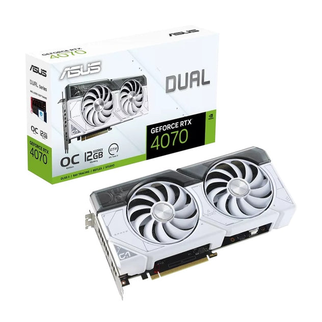 ვიდეო ბარათი ASUS Dual GeForce RTX 4070 White OC Edition 12GB GDDR6X (90YV0IZ4-M0NA00)