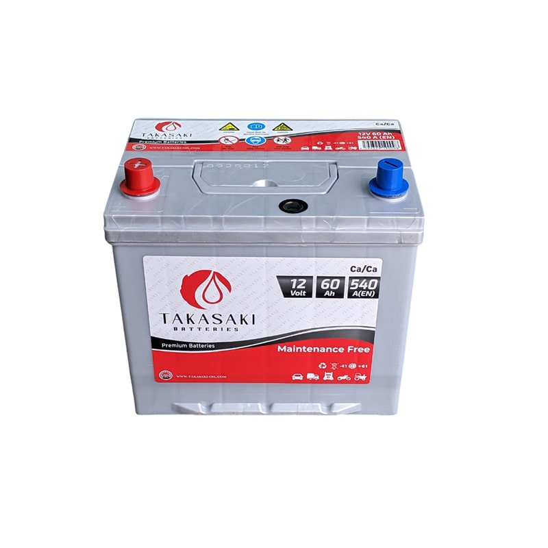 ავტომობილის აკუმულატორი 60ამპ TAKASAKI 12 V 60 AH 540A / მარცხ /D23-SMF JIS + L