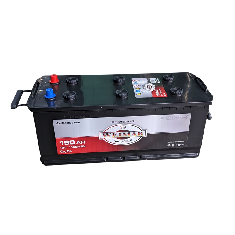 ავტომობილის აკუმულატორი 190ამპ WEIMAR 12V 190 AH 1150A / D5-MF