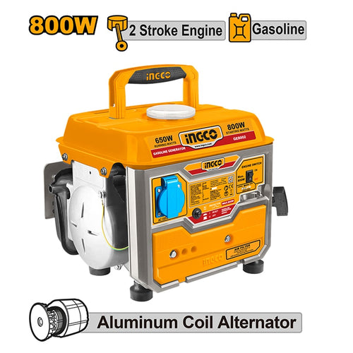 გენერატორი ბენზინის ძრავზე 0.8 კვტ INGCO GE8002